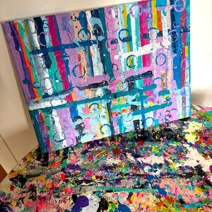 Abstract Multicolor Canvas Art